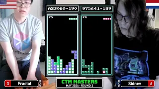 HUGE SCORES! Fractal, Sidnev | May '24 Rd 2 | Classic Tetris Monthly Masters