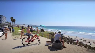 [4k] North Pacific Beach to Pacific Beach Boardwalk Walking Tour San Diego California Travel Guide