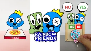 Rainbow Friends BLUE vs GREEN Funny Video Compilation 🤣🤣Paper Stop-Motion Animation