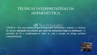 HERMENÊUTICA   INTERPRETAÇÃO   AULA 1