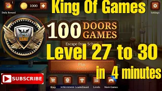 100 Doors Game Level 27 to 30 in 4 minutes | Let's play with @King_of_Games110 #gaming #viralvideo