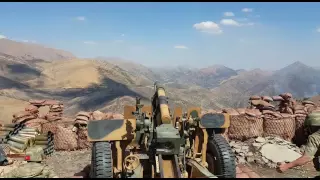 PKK hedeflerine topçu atışları Ertüş Tepe | PKK targets for artillery fire continues in Cukurca