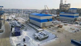 Монтаж ангаров для двух газоперекачивающих агрегатов «Ладога» завершился на 6-й линии Амурского ГПЗ