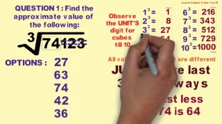 Finding Cube root of Imperfect Cube in 5 seconds - IBPS Bank PO Clerk SBI SSC