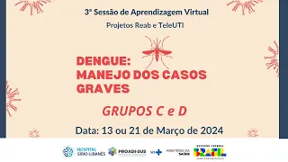 2024 - Sessão de Aprendizagem Virtual: Dengue Grupos C e D ꘡TeleUTI ꘡TeleReab꘡Hospital Sírio-Libanês