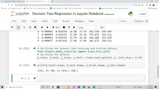 Decision Tree Regression in Jupyter Notebook