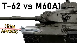 T-62 vs M60A1 | 115mm 3BM6 APFSDS vs CHA | Armour Piercing Simulation