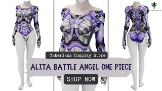 #Takerlama Swim like Alita: Battle Angel this summer with our jumpsuit-style swimwear! #alitacosplay