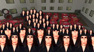 Rosalia family vs Too much Lightning mcqueen car nextbot gmod