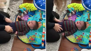 Adorable 4-month-old baby's laughter is extremely contagious