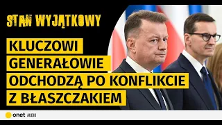 Kluczowi generałowie odchodzą po konflikcie z Błaszczakiem. Morawiecki i Tusk starli się na debacie