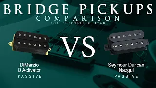 DiMarzio D ACTIVATOR vs Seymour Duncan NAZGUL - Passive Bridge Pickup Guitar Tone Comparison Demo