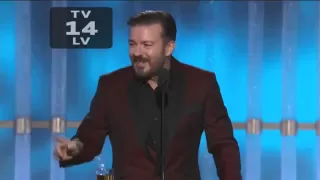 Ricky Gervais at Golden Globes 2012 & 2011 - THE BEST BITS