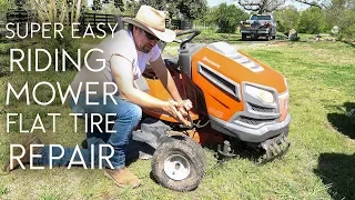 Super Easy AND Super Cheap Riding Lawn Mower Tire Repair