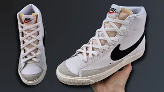 HOW TO DIAMOND LACE NIKE BLAZER MID (Easy Way!)