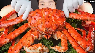 ASMR MUKBANG | KING CRAB 🦀 SEAFOOD EATING 킹크랩 해물찜 소스 퐁당! 먹방