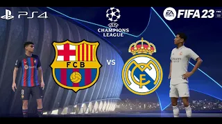 FIFA 23 - Real Madrid vs Barcelona Ft. Bellingham, Mbappe, Messi |Full Match UEFA Champions League
