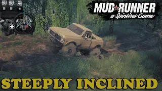SpinTires: MudRunner | Steeply Inclined | Map Mod | Nix 72 Chevy K10 | Wheelcam | PC Gameplay