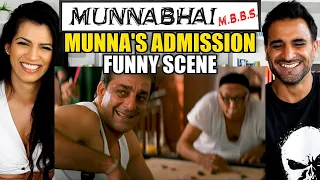 MUNNA'S ADMISSION - Funny Comedy Scene REACTION!! | MUNNA BHAI MBBS | Sanjay Dutt | Arshad Warsi