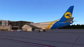 Львов UKLL - Иннсбрук LOWI | Boeing 737-300 UIA | Xplane11 | Выкатывание с полосы, аварийная посадка