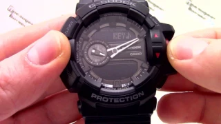 Часы Casio G-SHOCK GA-400-1B [GA-400-1BER] - Инструкция, как настроить от PresidentWatches.Ru