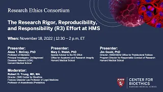 The Research Rigor, Reproducibility, and Responsibility Effort at HMS