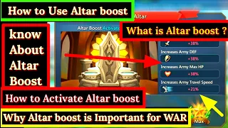 what is Altar boost  how to activate altar boost How to use altar boost in LORDS MOBILE #lordsmobile