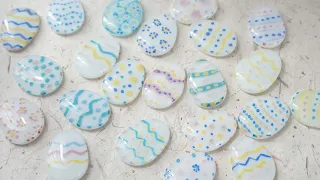 Making Fused Glass Easter Eggs! | Hand Painted Easter egg Magnets | Painting on fused glass