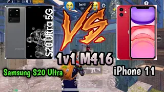 Samsung S20 Ultra Vs iPhone 11 TDM ROOM | 1V1 M416 | Pubg Mobile