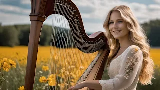 Heavenly Harp Music 😌 Heavenly Background Instrumentals to Relax the Soul