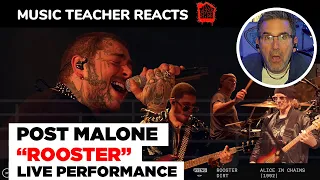 Music Teacher REACTS TO Post Malone "Rooster" (Alice In Chains cover) | Music Shed #103