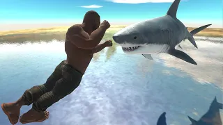 A day in the life of A Great white shark - Animal Revolt Battle Simulator