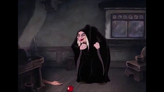 Blancanieves escena de la manzana y muerte de la bruja (Doblaje Original)