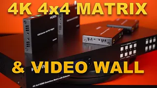 4K Seamless Matrix Switcher With Built-in Video Wall Processor| BG-4K-VP44PRO