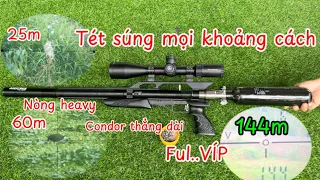 Tét mọi súng khoảng cách( 25m_60m_150m) Condor thẳng dài,Nòng heavy,vancriket độ,kính vector turex.