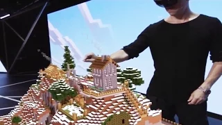 Minecraft HoloLens Full Gameplay E3 2015 (Microsoft Press Conference) (Xbox one/pc) HD