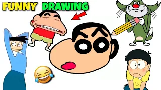 Shinchan Vs His Friends In A Drawing Game Guess The Drawing Challenge Very Funny 🤣 Nobita Vs Jack