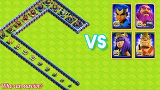 All Max Heroes😈 VS Every Level Cannon😎 Epic Battle😱 Who will win- - Clash Of Clans