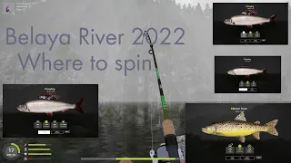 Russian Fishing 4: Where to spin fish at Belaya River in 2022