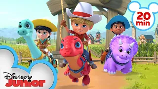 Dino Ranch | Best Moments 🦕  | 20 Minute Compilation | @disneyjunior