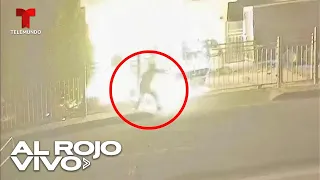 Hombre quedó envuelto en llamas al provocar un incendio en el auto de su novia