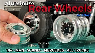 Upgrade to Aluminum wheel  1/14 TAMIYA SCANIA R620 MAN MERCEDES Actros | LESU w-2048 All Trucks 4K