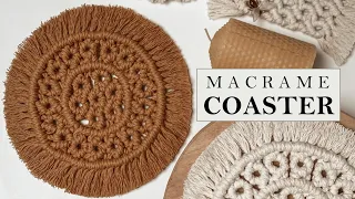 DIY Macrame Coaster, Honeycomb Series. Macramé table Decor, Macrame pattern tutorial