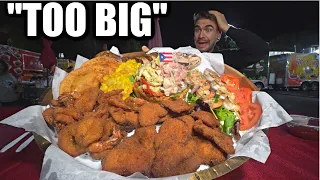 UNBEATABLE 10LB SEAFOOD PLATTER CHALLENGE | CRAZY Puerto Rican Seafood! Fish, Shrimp, Conch