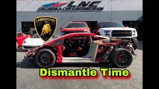 REBUILDING WRECKED 2012 LAMBORGHINI GALLARDO SUPER TROFEO  'DISMANTLE TIME'  PART# 3