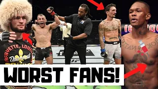 Top 5 Most Annoying MMA Fanbases Over The Past Year, Khabib Fans, Jones Fans and many more!