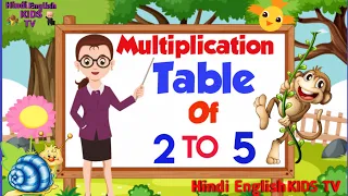 Table of 2 to 5 | Rhythmic Table of Two to Five | Learn Multiplication Table of 2 to 5 |2 to 5 table