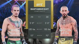 UFC 299 - Sean O'Malley Vs. Marlon Vera : EA Sports UFC 5 Simulations : UFC 5 Gameplay (PS5)