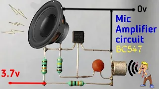 Simple Mic Amplifier Circuit using BC547