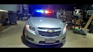 ILMODS - 2014 Chevy Cruze Police Lights Install, Feniex Industries Red/Blue Off-Duty Traffic Control